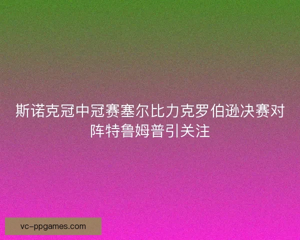 斯诺克冠中冠赛塞尔比力克罗伯逊决赛对阵特鲁姆普引关注 斯诺克冠中冠赛塞尔比力克罗伯逊决赛对阵特鲁姆普引关注